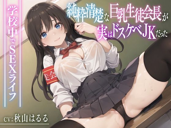 【制服】純粋清楚な巨乳生徒会長が実はドスケベJKだった〜学校内でSEXライフ〜｜-放課後チャイム
