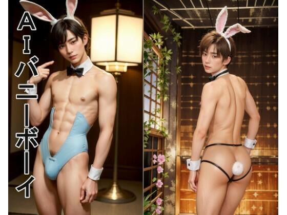 【イラスト・CG集】AIバニーボーイ｜-軽転