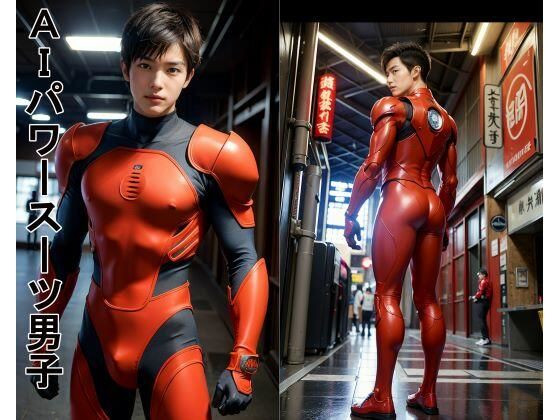 【イラスト・CG集】AIパワースーツ男子｜-軽転