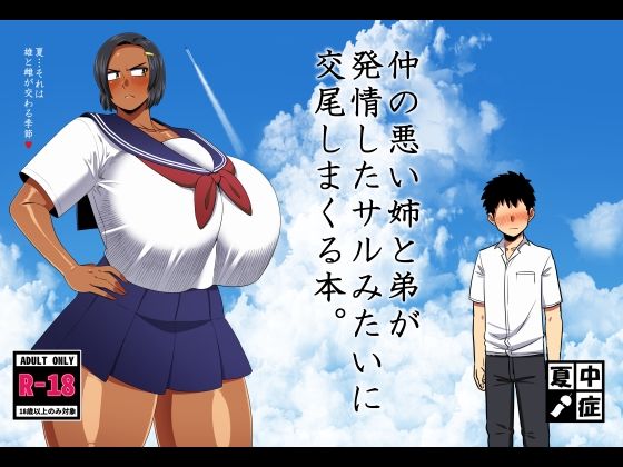 【巨乳】仲の悪い姉と弟が発情したサルみたいに交尾しまくる本。｜-夏中症